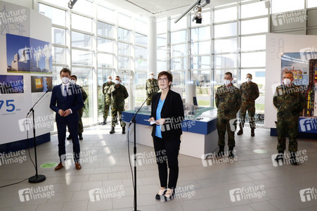 Pressetermin mit Annegret Kramp-Karrenbauer und Michael Kretschmer in Boxberg