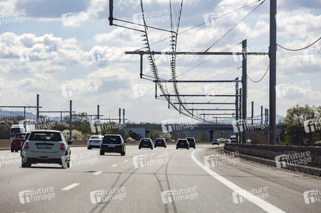 Autobahn-Oberleitungen in Mörfelden-Walldorf