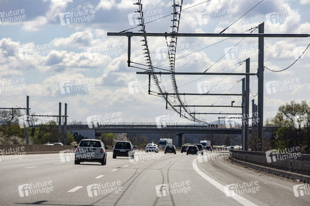 Autobahn-Oberleitungen in Mörfelden-Walldorf