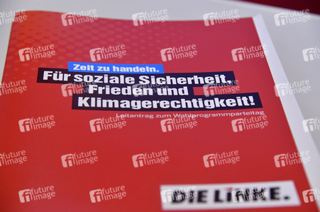 Pressekonferenz zur Wahlprogrammvorstellung der Partei Die Linke in Berlin