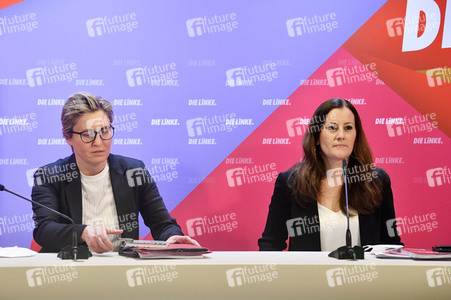 Pressekonferenz zur Wahlprogrammvorstellung der Partei Die Linke in Berlin