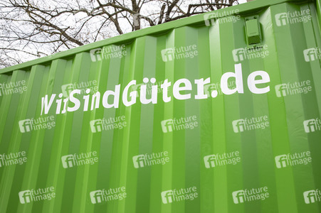 Grüner DB Container in Köln