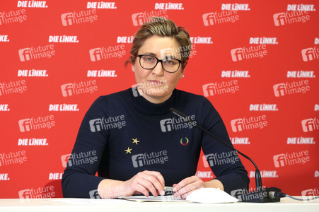 Pressekonferenz mit Susanne Hennig-Wellsow in Berlin