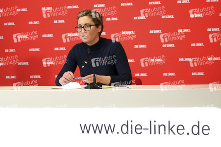 Pressekonferenz mit Susanne Hennig-Wellsow in Berlin