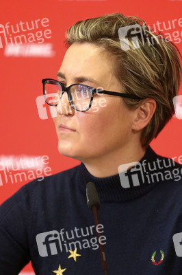 Pressekonferenz mit Susanne Hennig-Wellsow in Berlin