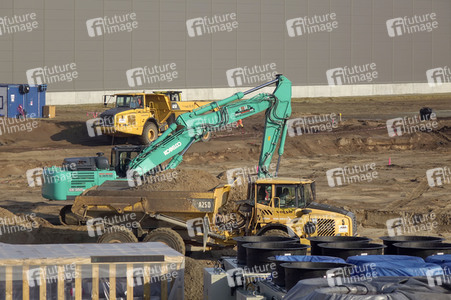 Baustelle der Tesla Gigafactory 4 in Grünheide