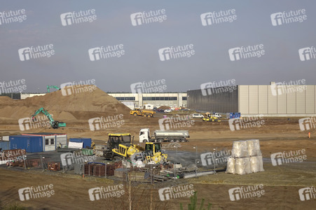 Baustelle der Tesla Gigafactory 4 in Grünheide