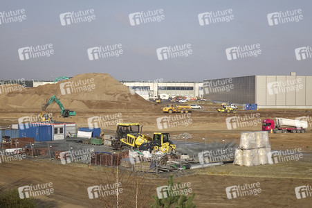 Baustelle der Tesla Gigafactory 4 in Grünheide