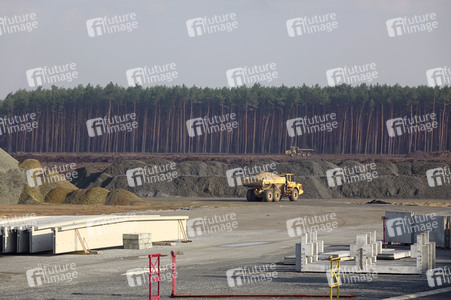 Baustelle der Tesla Gigafactory 4 in Grünheide