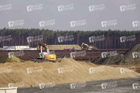 Baustelle der Tesla Gigafactory 4 in Grünheide