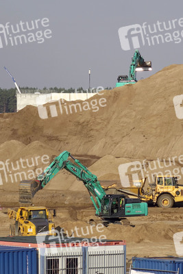 Baustelle der Tesla Gigafactory 4 in Grünheide