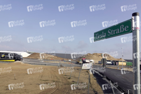 Baustelle der Tesla Gigafactory 4 in Grünheide