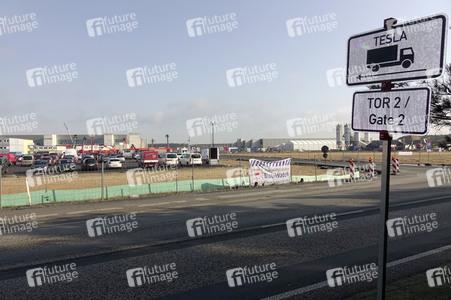 Baustelle der Tesla Gigafactory 4 in Grünheide