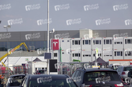 Baustelle der Tesla Gigafactory 4 in Grünheide
