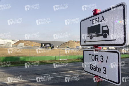 Baustelle der Tesla Gigafactory 4 in Grünheide