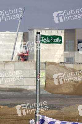 Baustelle der Tesla Gigafactory 4 in Grünheide