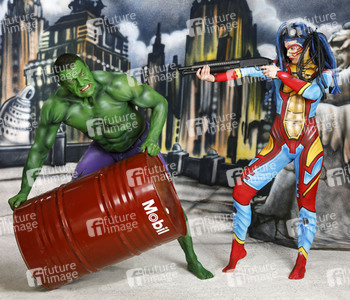 'Tag der Superhelden / National Superhero Day'-Bodypainting