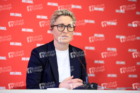 Pressekonferenz mit Susanne Hennig-Wellsow in Berlin