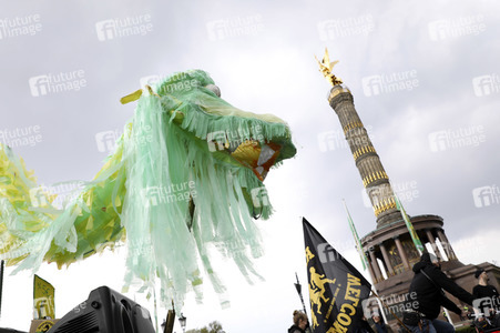 Fahrraddemo zum 1. Mai in Berlin