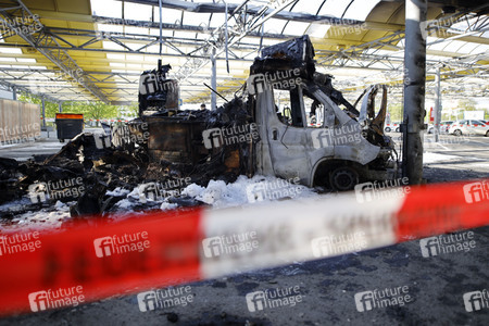 Willi Herrens abgebrannter Foodtruck in Frechen