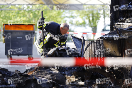 Willi Herrens abgebrannter Foodtruck in Frechen