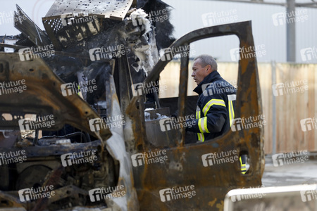 Willi Herrens abgebrannter Foodtruck in Frechen