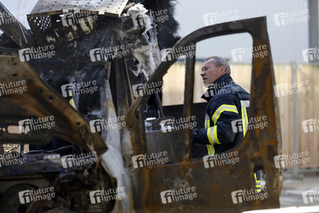 Willi Herrens abgebrannter Foodtruck in Frechen