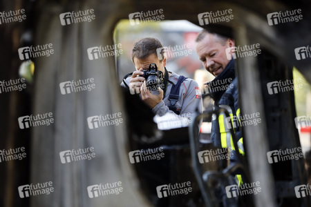 Willi Herrens abgebrannter Foodtruck in Frechen