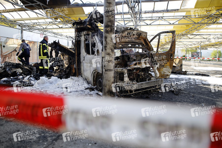 Willi Herrens abgebrannter Foodtruck in Frechen