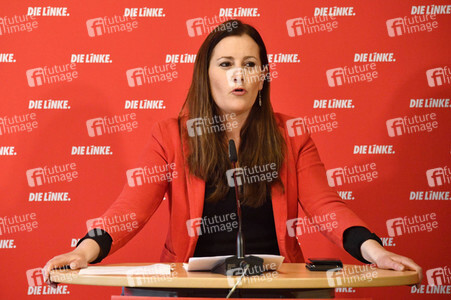 Pressekonferenz der Partei Die Linke zu aktuellen politischen Themen in Berlin