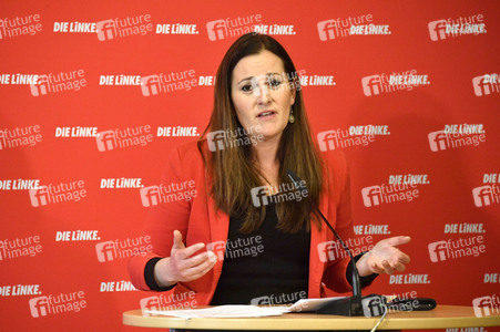 Pressekonferenz der Partei Die Linke zu aktuellen politischen Themen in Berlin