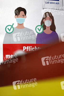 Symbolfoto Maskenpflicht beim Einkaufen