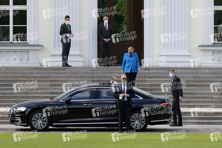 Fototermin mit Frank-Walter Steinmeier, Franziska Giffey und Christine Lambrecht in Berlin