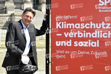 Fototermin der SPD zur sozialdemokratischen Erfolgsbilanz in Berlin