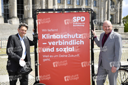 Fototermin der SPD zur sozialdemokratischen Erfolgsbilanz in Berlin