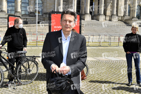 Fototermin der SPD zur sozialdemokratischen Erfolgsbilanz in Berlin