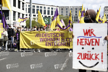 Demonstration gegen Mietenwahnsinn in Berlin