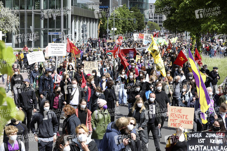 Demonstration gegen Mietenwahnsinn in Berlin