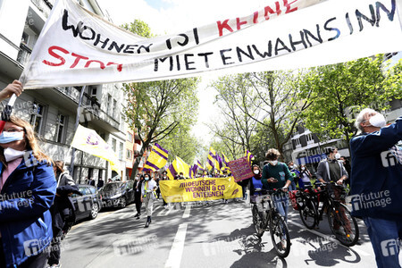Demonstration gegen Mietenwahnsinn in Berlin