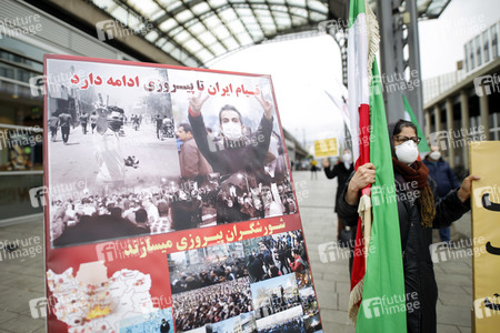 Demo für die Opposition im Iran in Köln