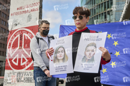 Demonstration für die Freilassung von Roman Protasevich in Berlin