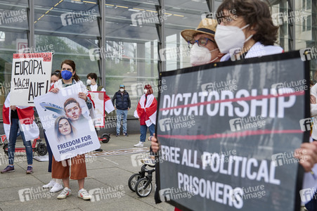 Demonstration für die Freilassung von Roman Protasevich in Berlin