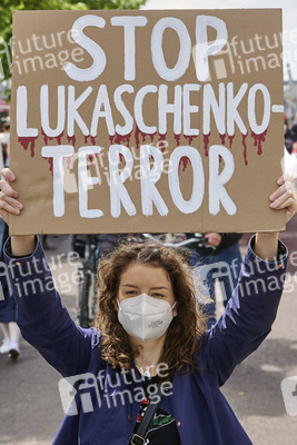 Demonstration für die Freilassung von Roman Protasevich in Berlin