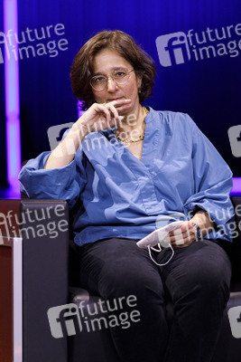Gerald Knaus, Isabel Schayani und Jean Asselborn auf der lit.Cologne 2021 in Köln