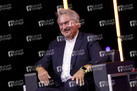Gerald Knaus, Isabel Schayani und Jean Asselborn auf der lit.Cologne 2021 in Köln