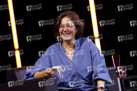 Gerald Knaus, Isabel Schayani und Jean Asselborn auf der lit.Cologne 2021 in Köln