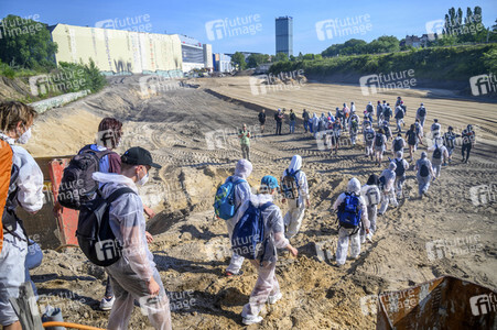 Besetzung der A100-Baustelle in Berlin