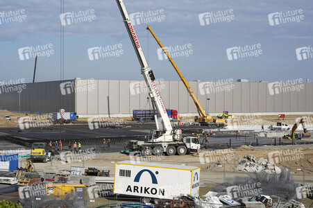 Baustelle der Tesla Gigafactory 4 in Grünheide
