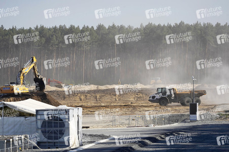 Baustelle der Tesla Gigafactory 4 in Grünheide