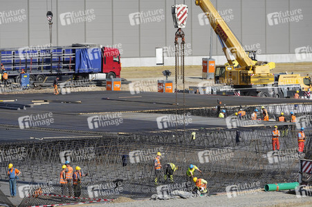 Baustelle der Tesla Gigafactory 4 in Grünheide